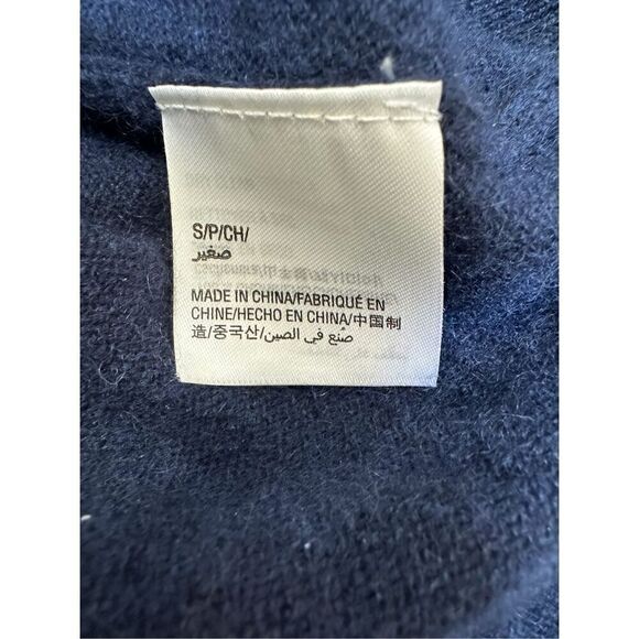 Cashmere Charter Club luxury navy blue v-neck sweater size Small. #6-1522 - Picture 3 of 5